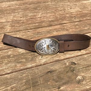 Genuine leather Belt & "L" Buckle